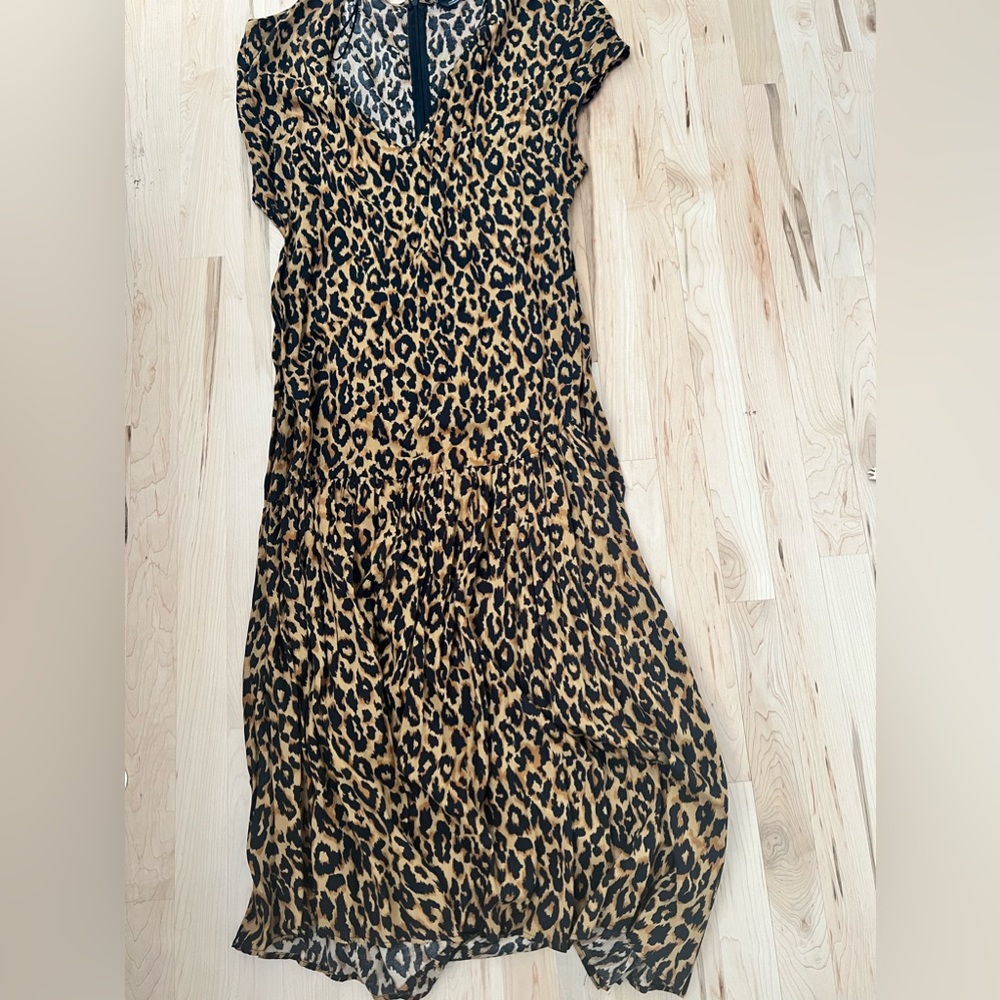 Zara leopard midi dress